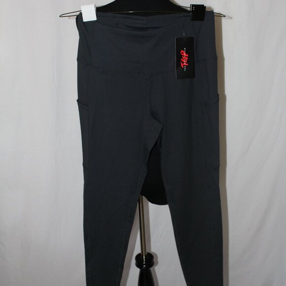 SALE The Gym People Leggings High Waist Yoga Pants L Large Black Stretch NWT's - Picture 2 of 6